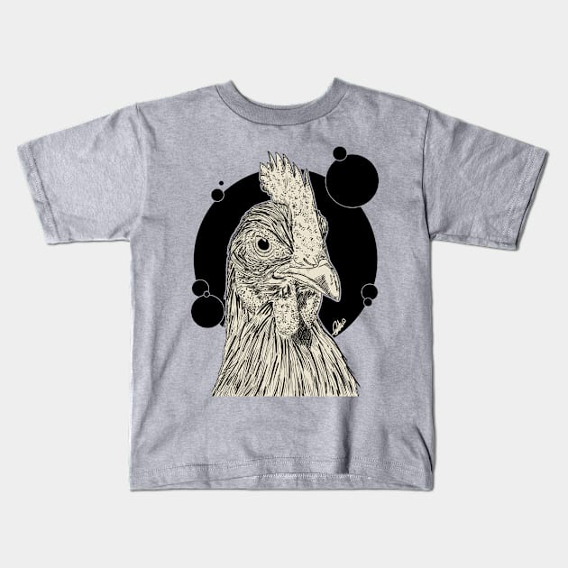 Chicken universe Kids T-Shirt by Juan Pico